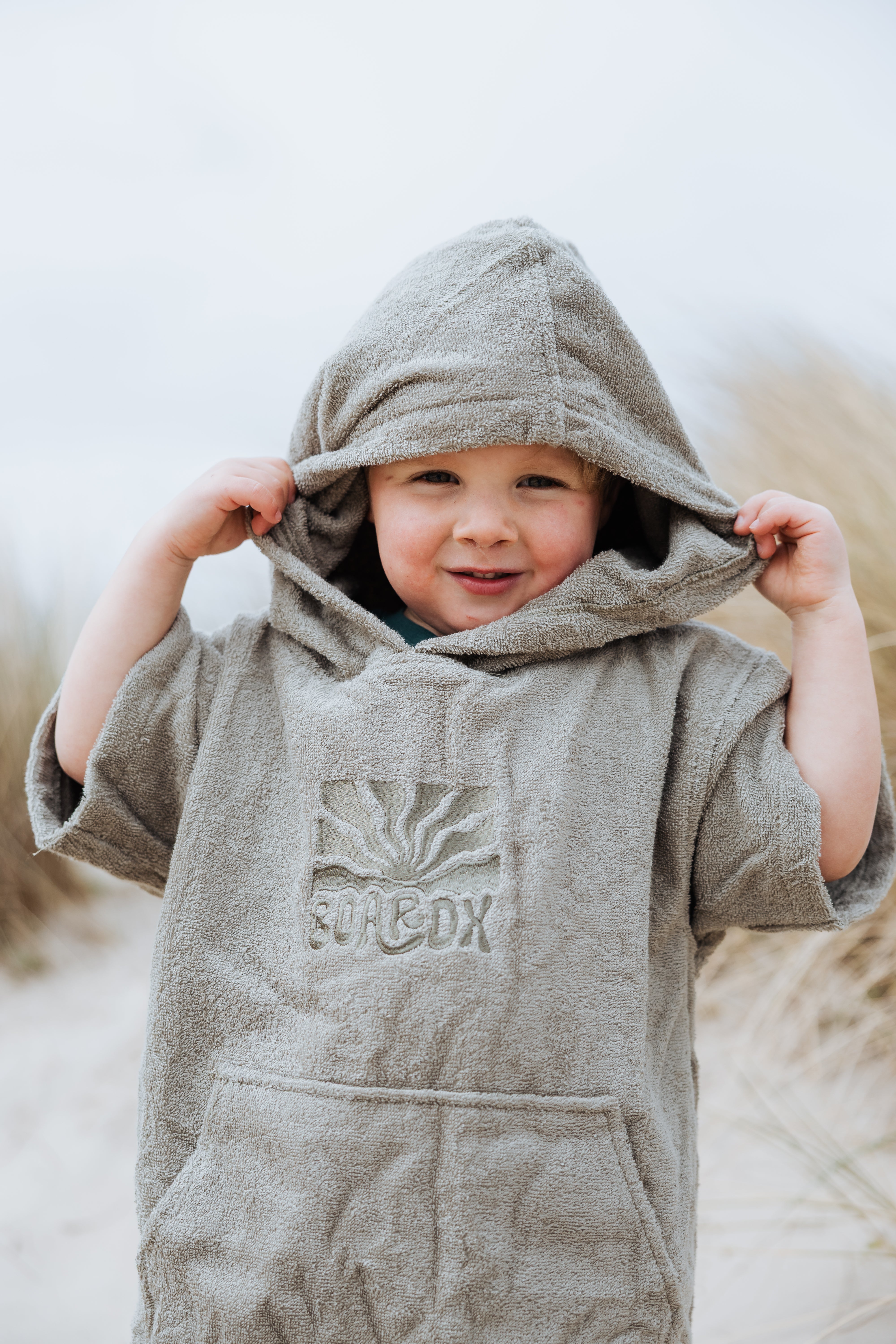 Kids Surf Poncho - Green Waves