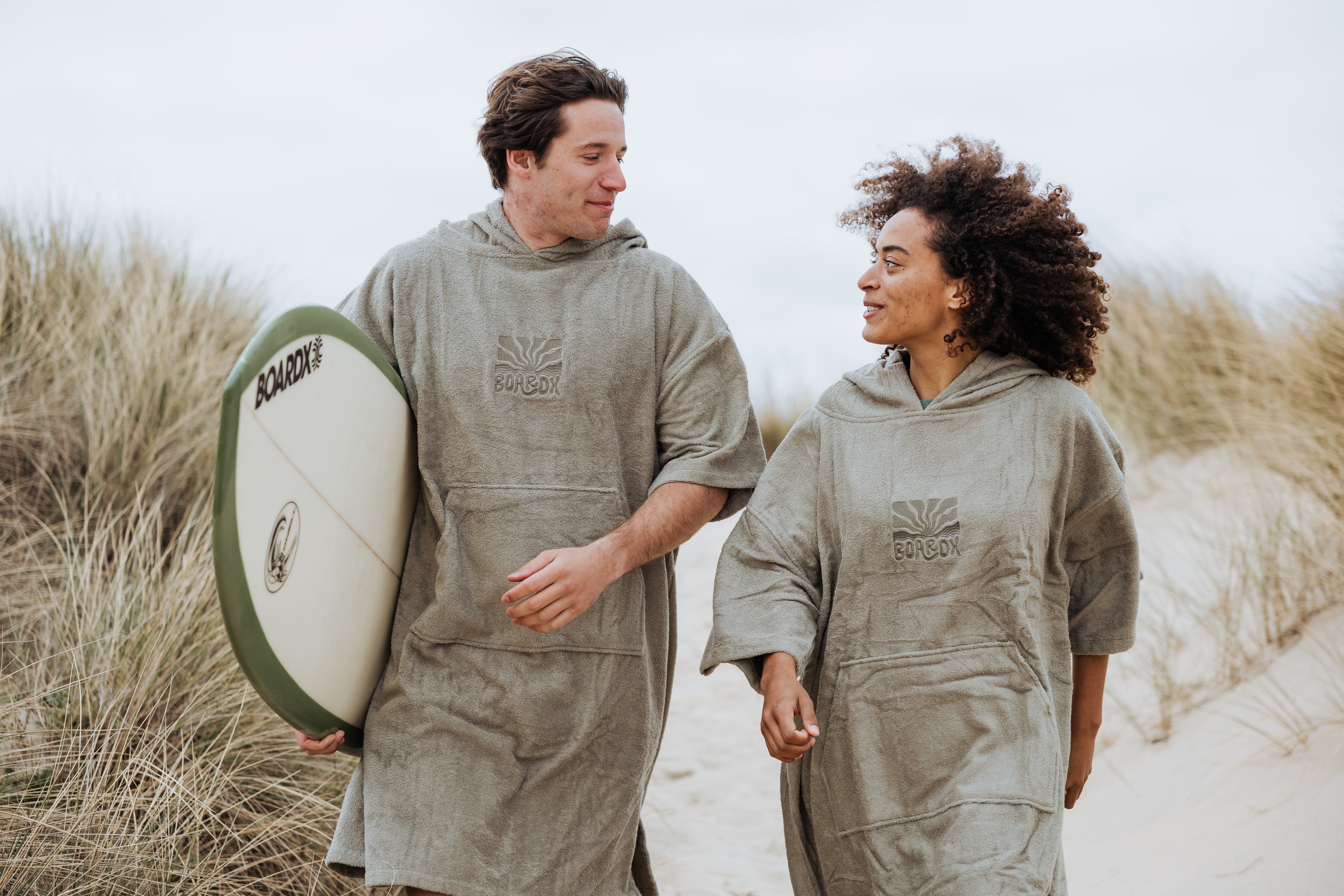 Surf Poncho - Green Waves