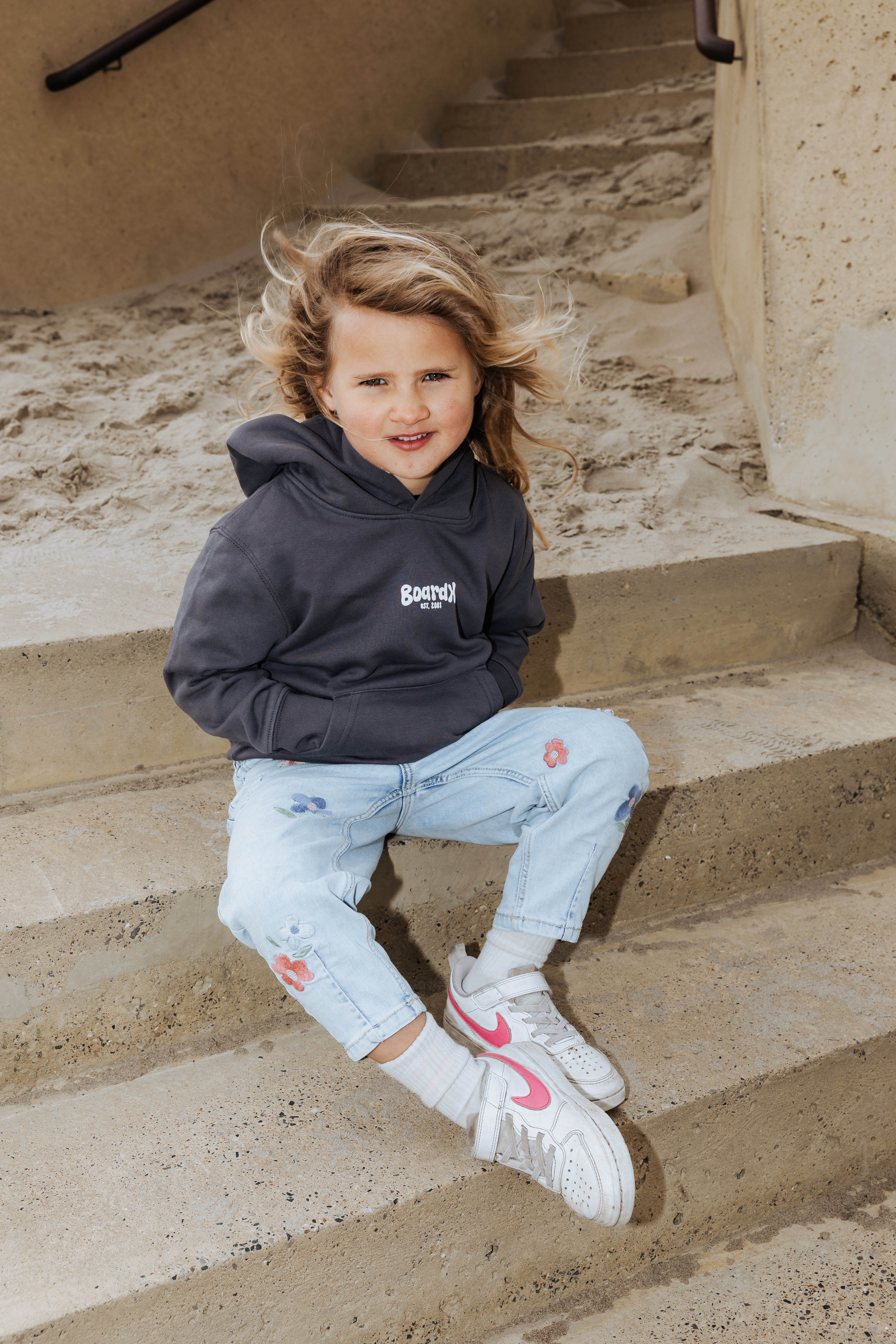 Kids Hoodie - Blue Ripple