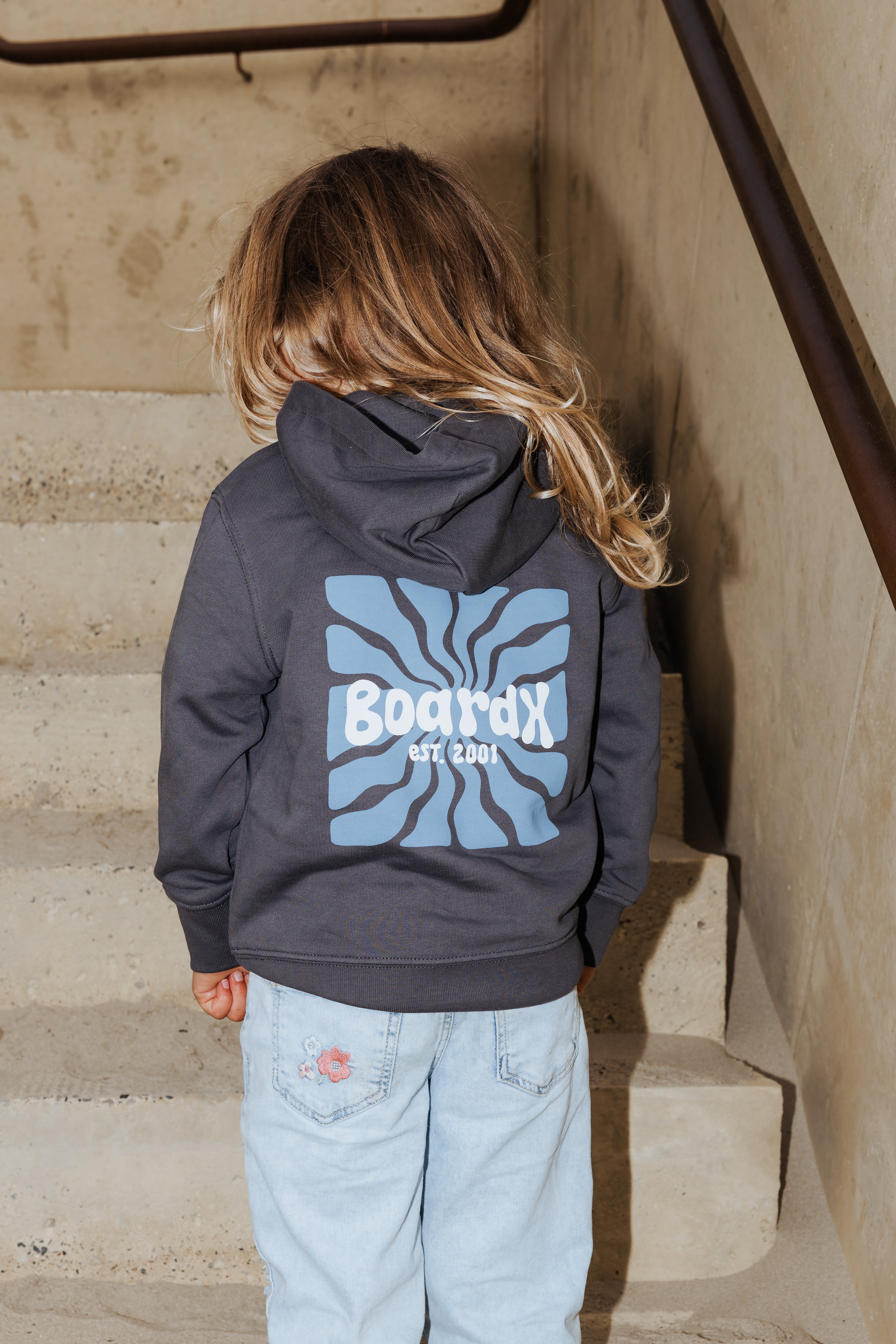 Kids Hoodie - Blue Ripple