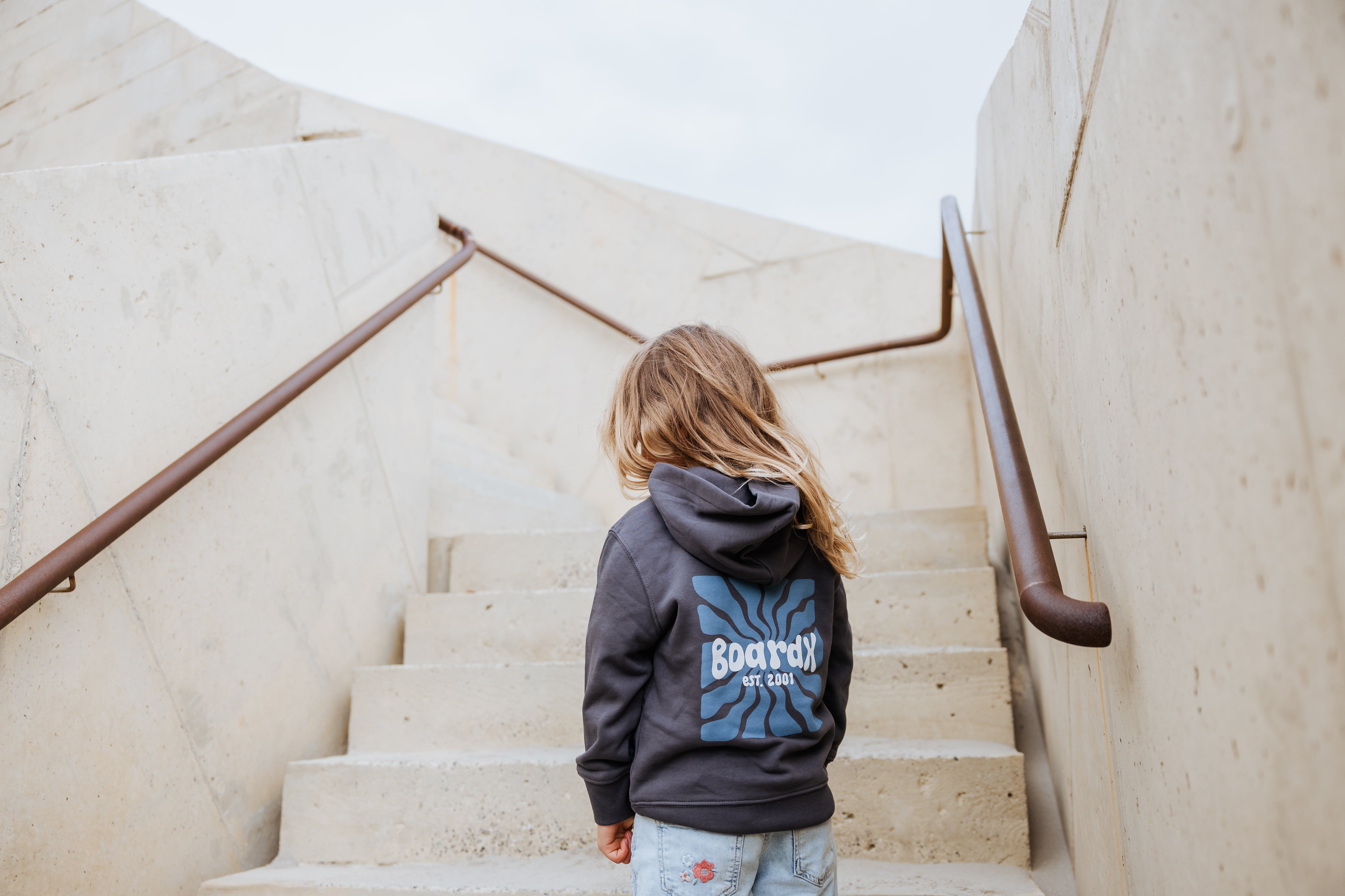 Kids Hoodie - Blue Ripple