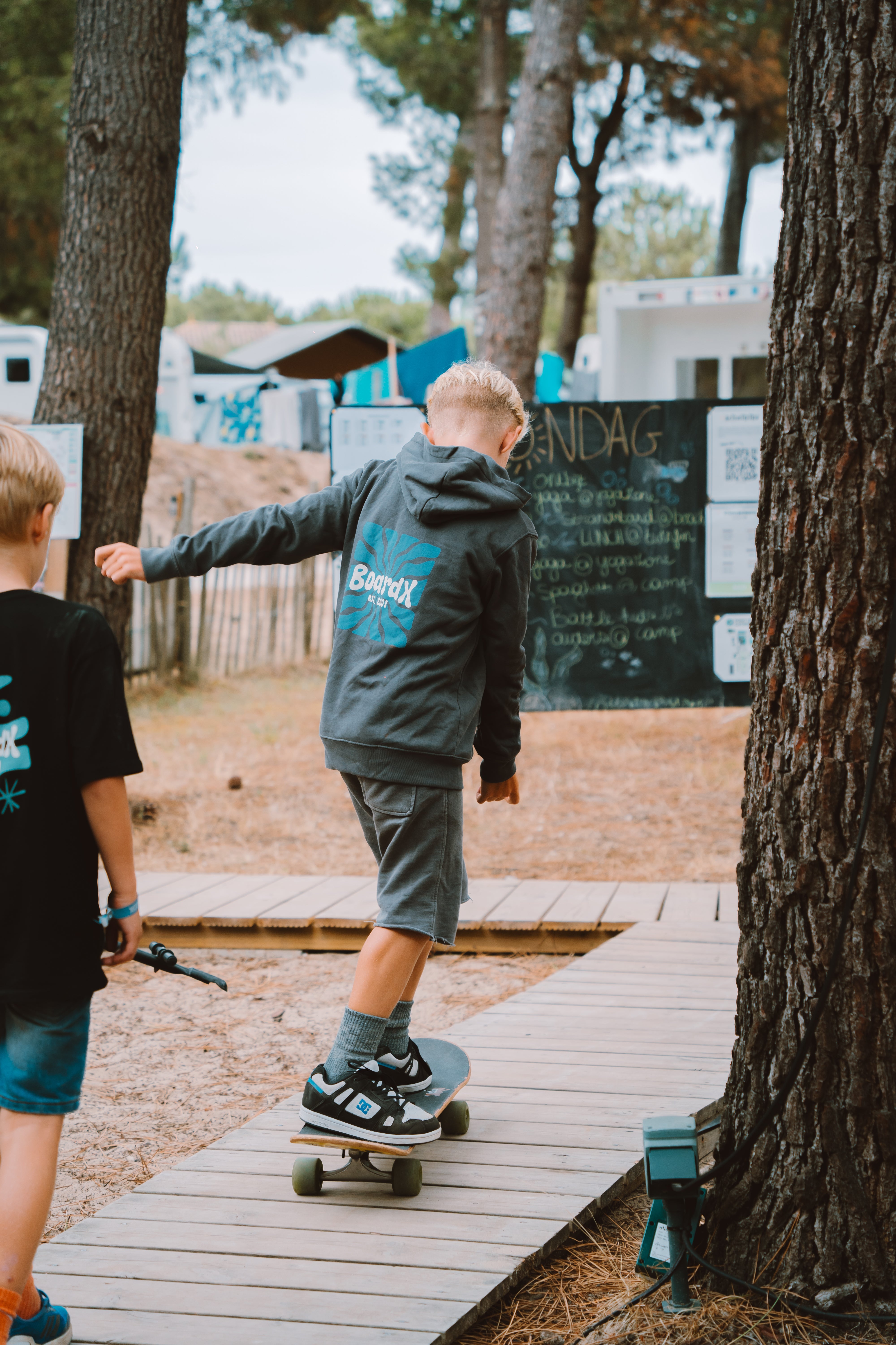 Kids Hoodie - Blue Ripple